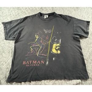 Vtg 1992 Batman Returns Catwoman SSI XL T-shirt Single Stitch DC Comics